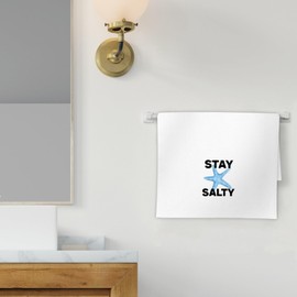 FIicy Nautical Kitchen Towels, Coastal Beach House Gifts Dish Towels, Stay Salty Starfish Decorative Hand Towels for Bathroom Kitchen, Coastal Starfish Beach House Bathroom Kitchen Decor(16x24 Inch)