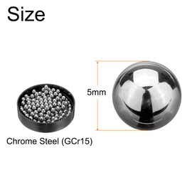 sourcing map 500pcs Chrome Steel Bearing Balls 5mm Precision Balls, Mini Solid Bearing Balls, G100