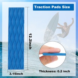 4Piece Surfboard Traction Pads Surfing Front Deck Surf Traction Anti Slip Pad EVA for Surfboard Longboard Shortboard Funboard Fish Skimboard and Kayak