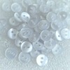 MajorCrafts® 80pcs 9mm Clear White Pearlescent 2 Holes Small Round