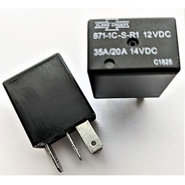 (Pack of 2) Song Chuan 871-1C-S-R1 12VDC Power Relay 5Pin 35/20A