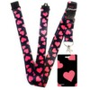 SpiriuS Pink Hearts Breakaway Lanyard Neck Strap with Safety Release