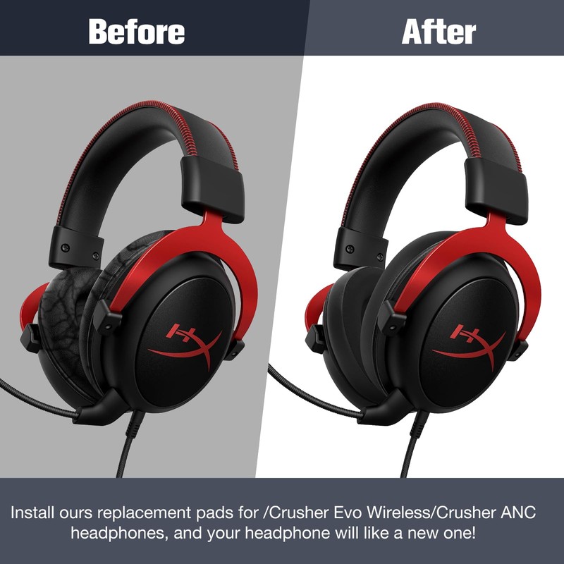 Yizhet 1 Pair Replacement Ear Pads Compatible with HyperX Cloud