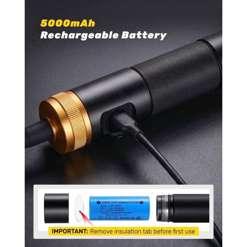 Magnetic Rechargeable LED Work Light, 360° Flexible Gooseneck Flashlight