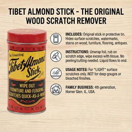 Wood Surface Scratch and Stain Remover Kit - Includes The Original Almond Stick by Tibet and Furniture Touch-Up Markers Repair Kit (203 Brands) for Wood Floors, Tables, Desks, and More