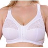 Gemm Womens White Front Fastening Non Wired Firm Support Lace