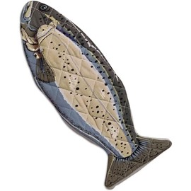 DII Lakehouse Collection Fish Oven Mitt, 16x6 inches (Multicolor)