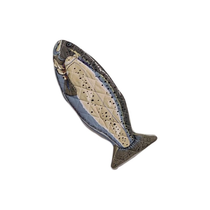 DII Lakehouse Collection Fish Oven Mitt, 16x6 inches (Multicolor)