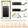 QUEWEL Self-Fanning Eyelashes Volume Eyelashes 0.07 Thickness D Curl 8-15