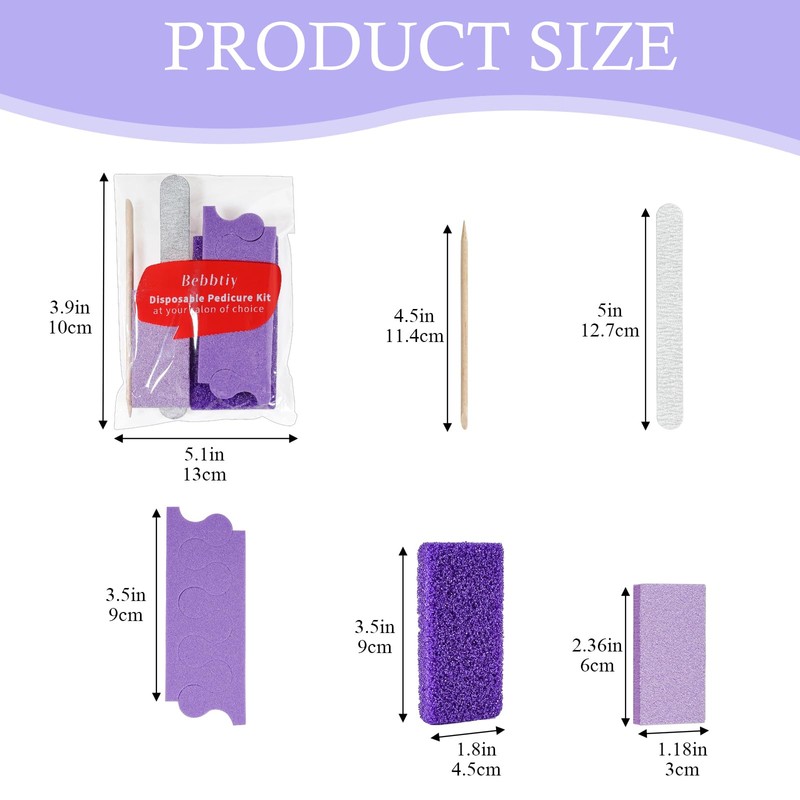 5 in 1 Disposable Pedicure Manicure Kit Sets (20, Count,