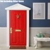 Odoria 1/12 Scale Miniature Door Dollhouse Furniture Accessories, Red