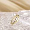 Mameloly 14K Gold Plated CZ Wedding Bands for Women Stackable