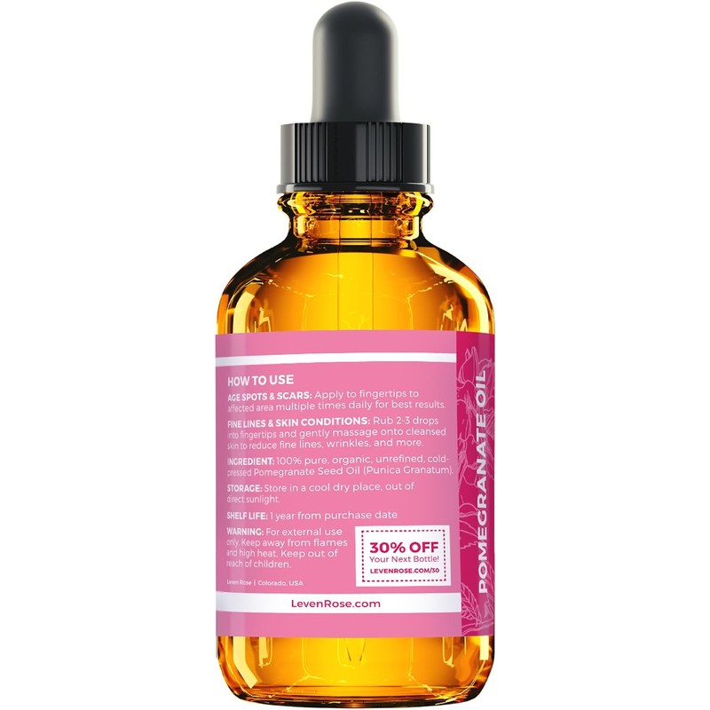 Leven Rose Aceite de Semilla de Granada Prensado en Frío,