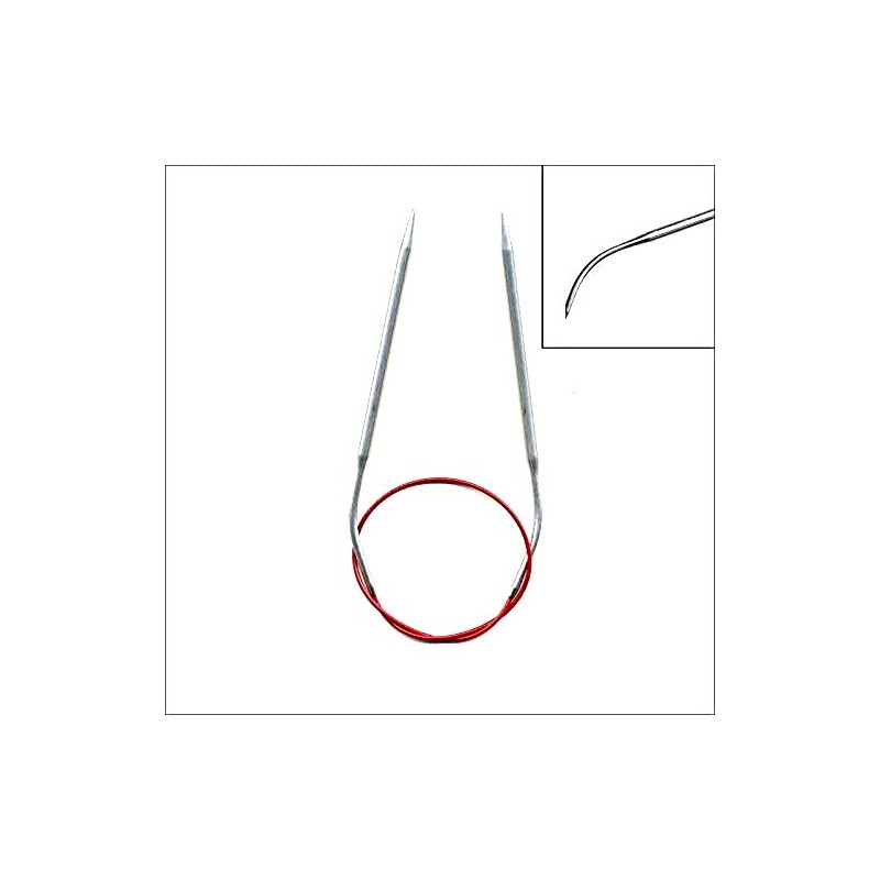 ChiaoGoo Stainless Steel Red Circulars Needles, US 5, 32"