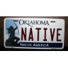 DIGIART INTERNATIONAL OKLAHOMA STATE NATIVE METAL CAR NOVELTY LICENSE PLATE