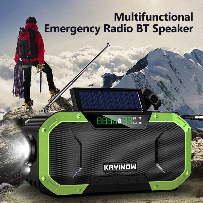 Portable Hand Crank Radio Multifunction IPX6 Waterproof Outdoor Emergency FM