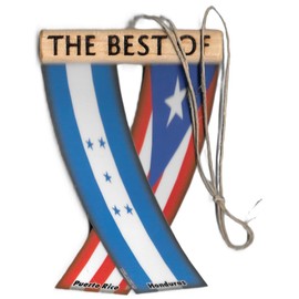 Puerto Rico and Honduras Boricua Hondurian Hondurican Caribbean South Latin American Rearview Mirror Hanging Car Flags Mini Banners For The Car Unity Flagz™.