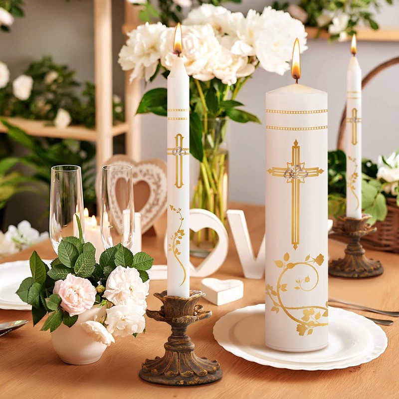 Frienda Unity Candles for Wedding Ceremony Set Wedding Unity Taper