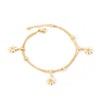 Daisy Beaded Chain Anklet for Women Girls Hypoallergenic Stainless Steel