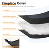 MyLifeUNIT Magnetic Fireplace Cover, 39" x 32" Fireplace Blanket for