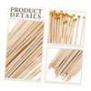 BESPORTBLE 100pcs Bamboo Flag Sticks Handheld Flag Poles Multi-use Flagpoles