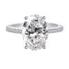Awmnjtmgpw 925 Sterling Silver Oval Cut 3 carat Cubic Zircon