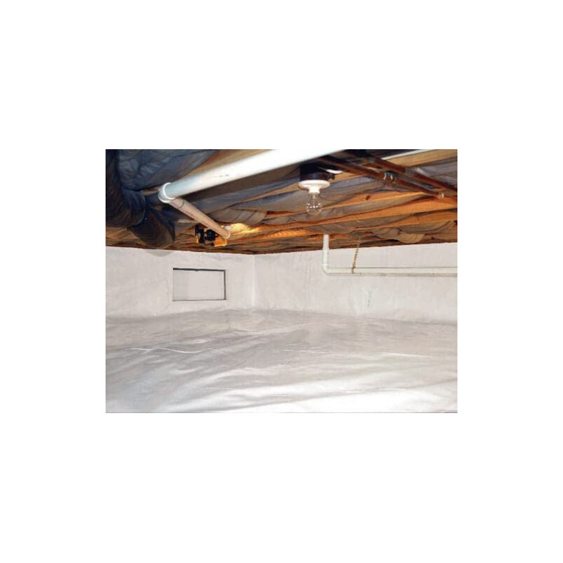 1000 sqft 4x250 Reinforced Vapor Barrier Encapsulation Pier Wrap Crawlspace