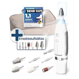 GRUNDIG Manik√ºre Set elektrisch - Sch√∂ne N√§gel dank Power LED und 17tlg Saphir Zubeh√∂r Pedik√ºre Fu√üpflege Set & Manik√ºre Set mit Zubeh√∂r elektrische Nagelfeile (Manik√ºre Set + Ersatzaufs√§tze)