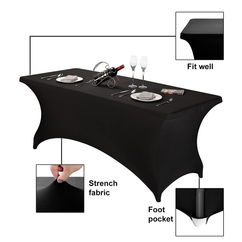 Wedding_Decorations Tight Fit Lycra Table Cover Spandex Cloth Tradeshow Vendor