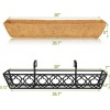 30-Inch Rust-Resistant Metal Window Box Planters with Coco Liners –