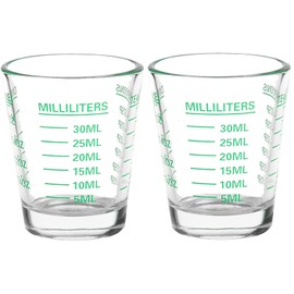 Srgeilzati Shot Glass Measuring Cup | Non Fading Set of 2 | Bar Bartender Accessories, Jigger for Bartending