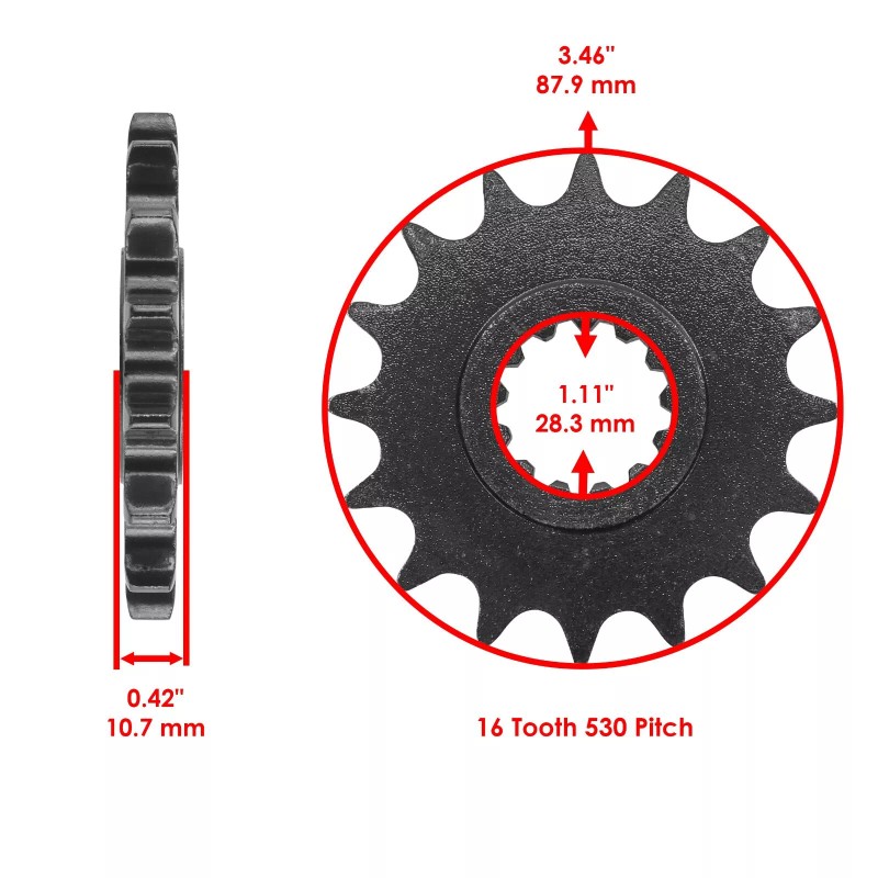 Caltric Drive Chain & Sprockets Kit for Yamaha FZ-1 FZ1
