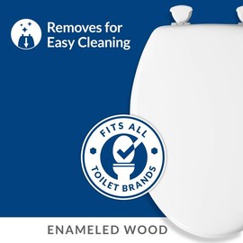 Mayfair Elongated White Molded Wood Toilet Seat - Total Qty: 1