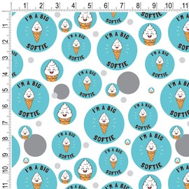 GRAPHICS & MORE I'm A Big Softie Soft Serve Ice Cream Cone Funny Humor Gift Wrap Wrapping Paper Roll