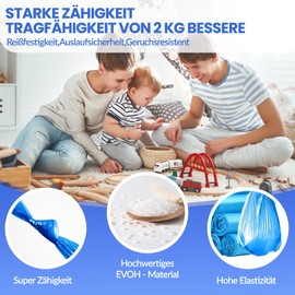 Nappy Bin Refill Cassettes, Pack of 12 Nappy Bin Refill Film Compatible with Tommee Tippee, 4.5 m Odour-Proof, Compatible with Most Nappy Pails