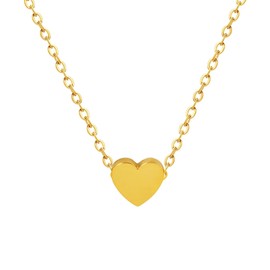 ALRNBY Gold Heart Necklace for Women Dainty Small Heart Choker Necklace Valentine's Jewelry Gift for Her