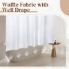 MEKOTRIN Waffle Weave Shower Curtain with Snap in Liner, 71"