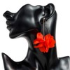 ANDPAI Chic Elegant Boho Red Rose Petal Dangle Resin Earrings