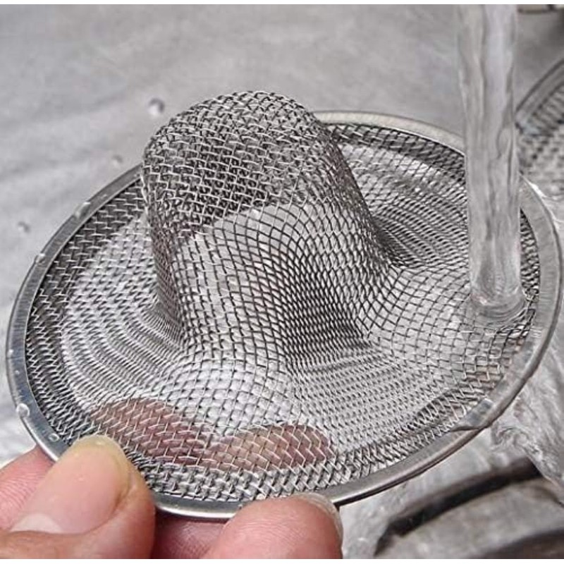 DNHCLL 4 Pieces Silver Mesh Hole Kitchen Bathroom Basin Sink