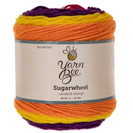 Yarn Bee 4 - Medium Yarn for Crocheting & Knitting – Soft Yarn Skein – 355 Yards of Acrylic Yarn for Crocheting Blankets, Hats, & More – Craft Supplies for Handcrafting, Candied Orange