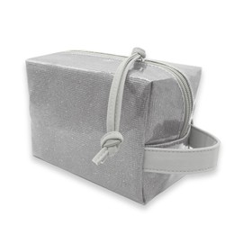 CCUCKY Toiletry Bag, Hanging Travel Wash Bag Waterproof Makeup Bag for Men & Women (Glittery Silver)