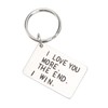 Birthday Keychain Stainless Steel I Love You More The End
