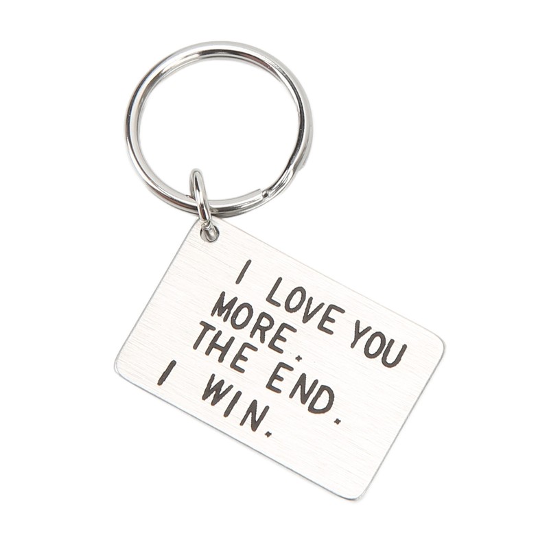 Birthday Keychain Stainless Steel I Love You More The End