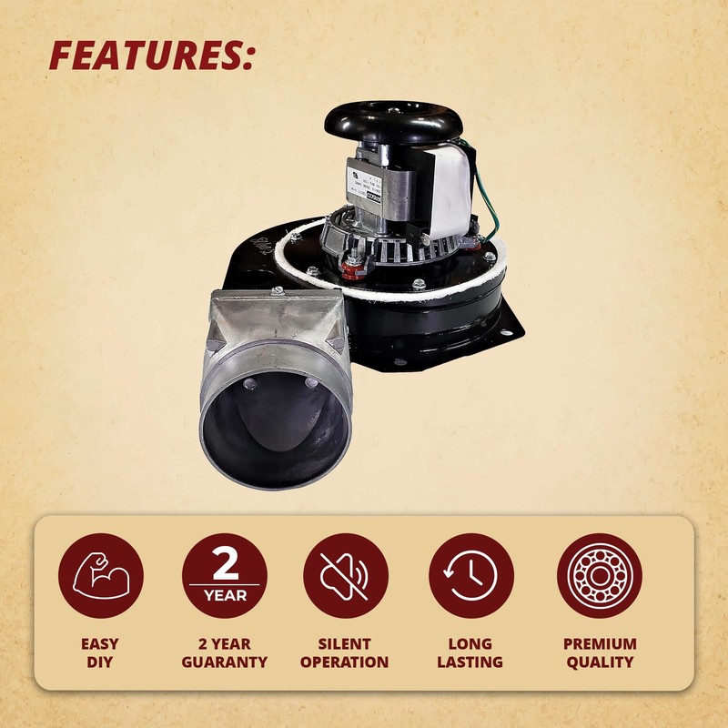 US Stove 80602 Bay Front 5660 Combustion Exhaust Blower Motor