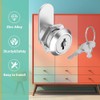 2 Pack Cabinet Locks with Keys, 5/8" Cam Lock Keyed
