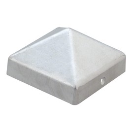 Alberts 217396 Post Cap for Wooden Posts | High Shape | Cast Aluminium | Blank | 111 x 111 mm