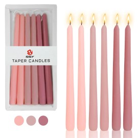 Scented Candle Taper,10 Inches Pink Tapered Candles Rose Candle Sticks Candlestick for Wedding Home Party Dinner,6Packcolor: Pink, size: 10inch