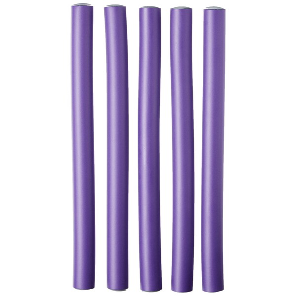 Donna Collection 10 Soft Twist Rollers, Purple, 5 Count