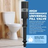 Ravine High Performance Universal Toilet Fill Valve Replacement Kit -