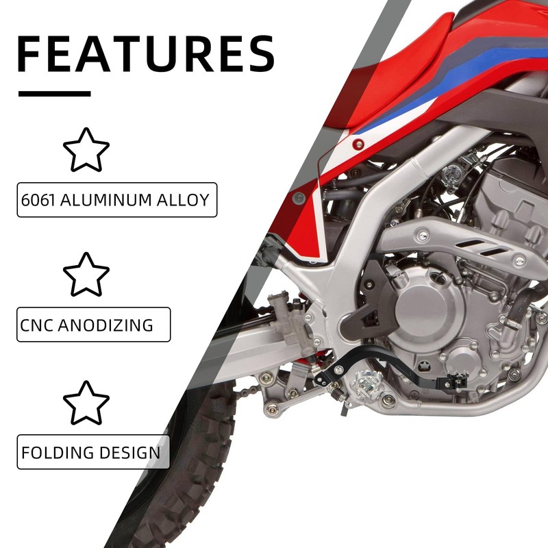 BAOUFF Rear Brake Pedal for CRF300L,Foldable Motorcycle Foot Brake Lever
